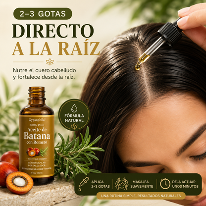 Aceite de Batana + Romero: Raíz Más Fuerte, Brillo Natural y Puntas Más Suaves