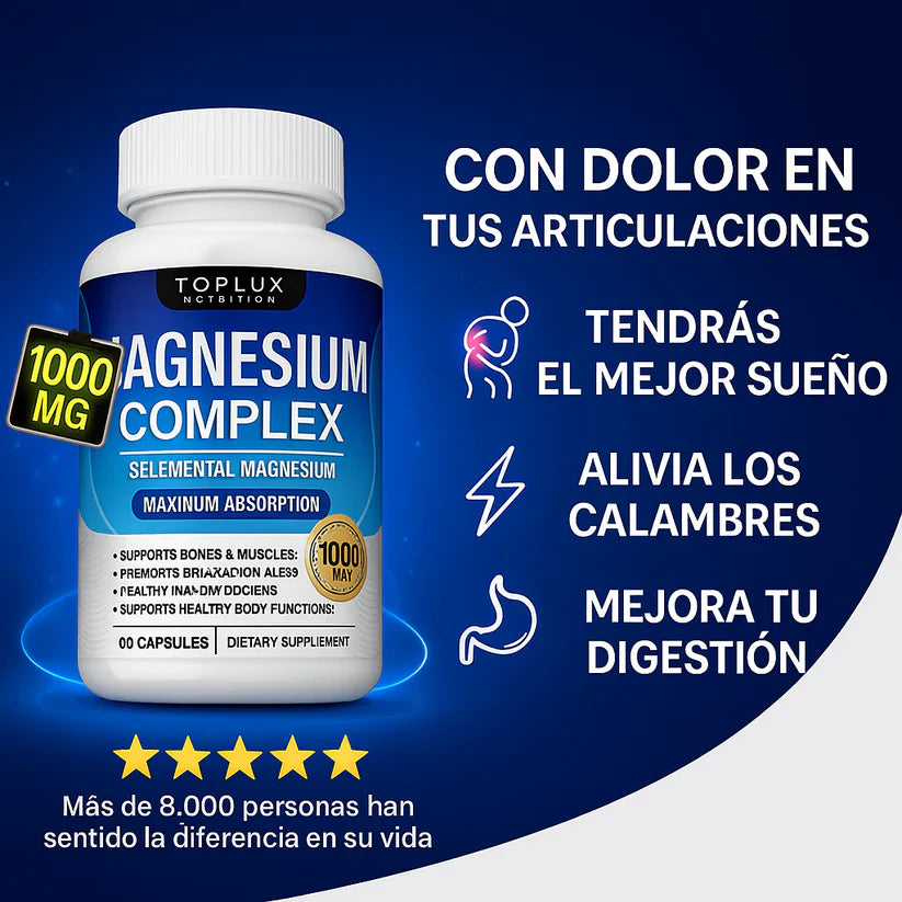 Magnesium Complex™ Descansa Mejor, Reduce la Tensión y Recupera Tu Energía
